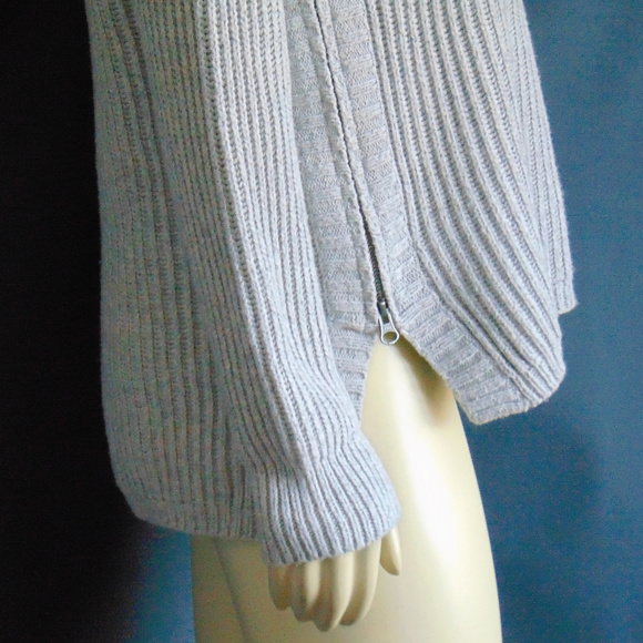 Madewell Gray Checklist Side Zipper Sweater M - Picture 5 of 7